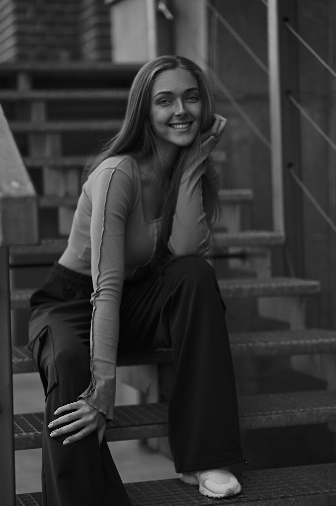 Portrait of a smiling woman in a business outfit